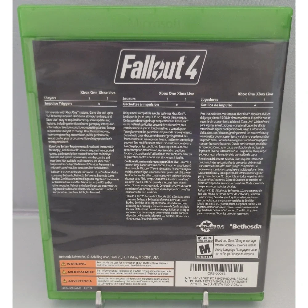 Fallout 4 - Xbox One - Game Case & Art - Tested‎ & Working